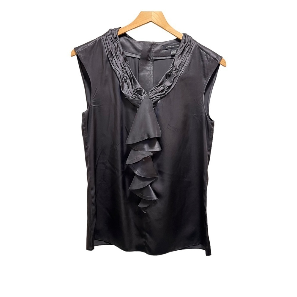 Banana Republic Silk Ruffle Sleeveless Blouse Size XS